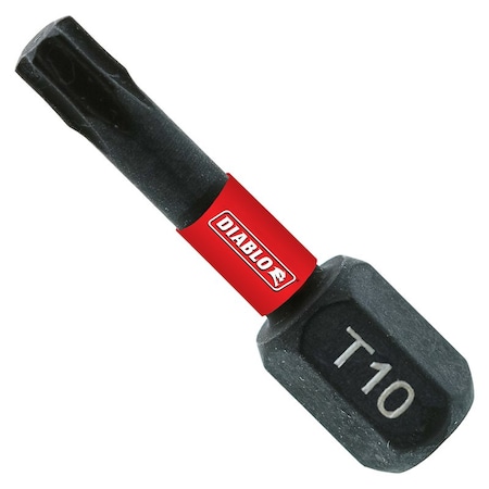 Diablo Diablo Torx No 10 X 1 in. L Driver Bit Black Oxide 2 pk DT101P2